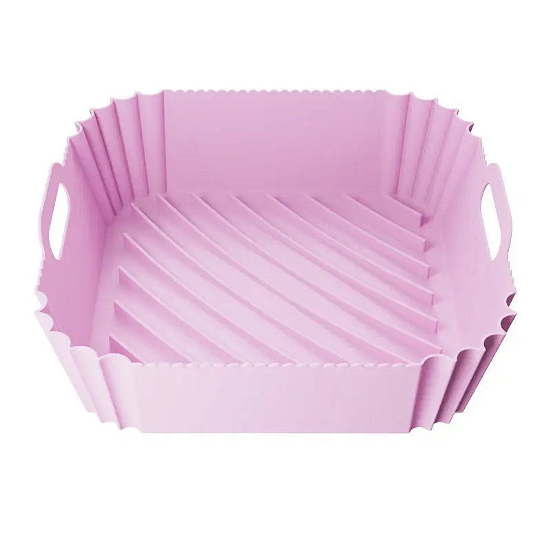 142g Reusable Silicone Air Fryer Liners Easy Cleaning Silicone Air Fryer Basket Collapsible Silicone Air Fryer Liners Foldable