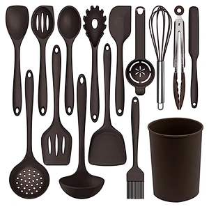 Heat Resistant wooden kitchen utensils Cocina Nonstick silicone kitchen accessories kitchen utensils