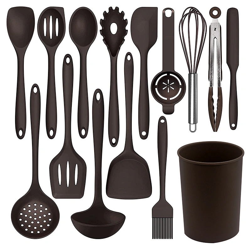 Heat Resistant wooden kitchen utensils Cocina Nonstick silicone kitchen accessories kitchen utensils