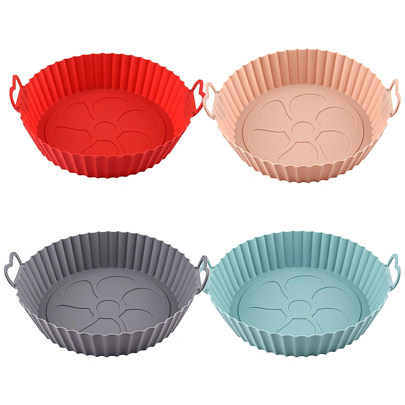 80g Amazon Hot Selling Air Fryer Silicone Pot Reusable Air Fryer Liners baking accessories Silicone Air Fryer Inner Liner Pot