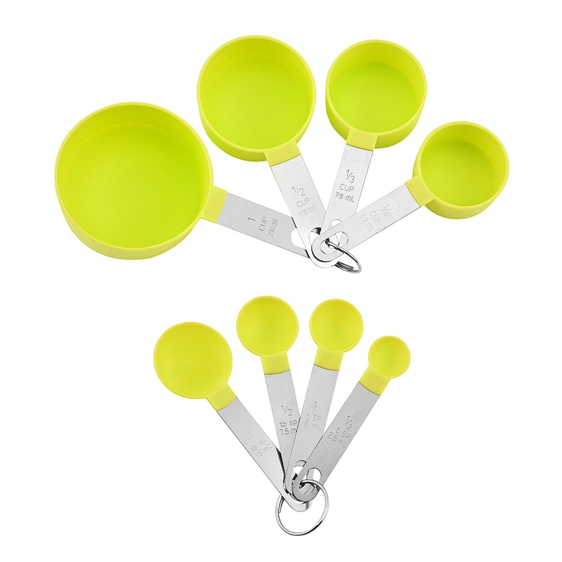 8pcs Measuring Cup And Digital Measuring Spoon Set With stainless steel Handle Convenient And Practical Kitchen Measuring Tool