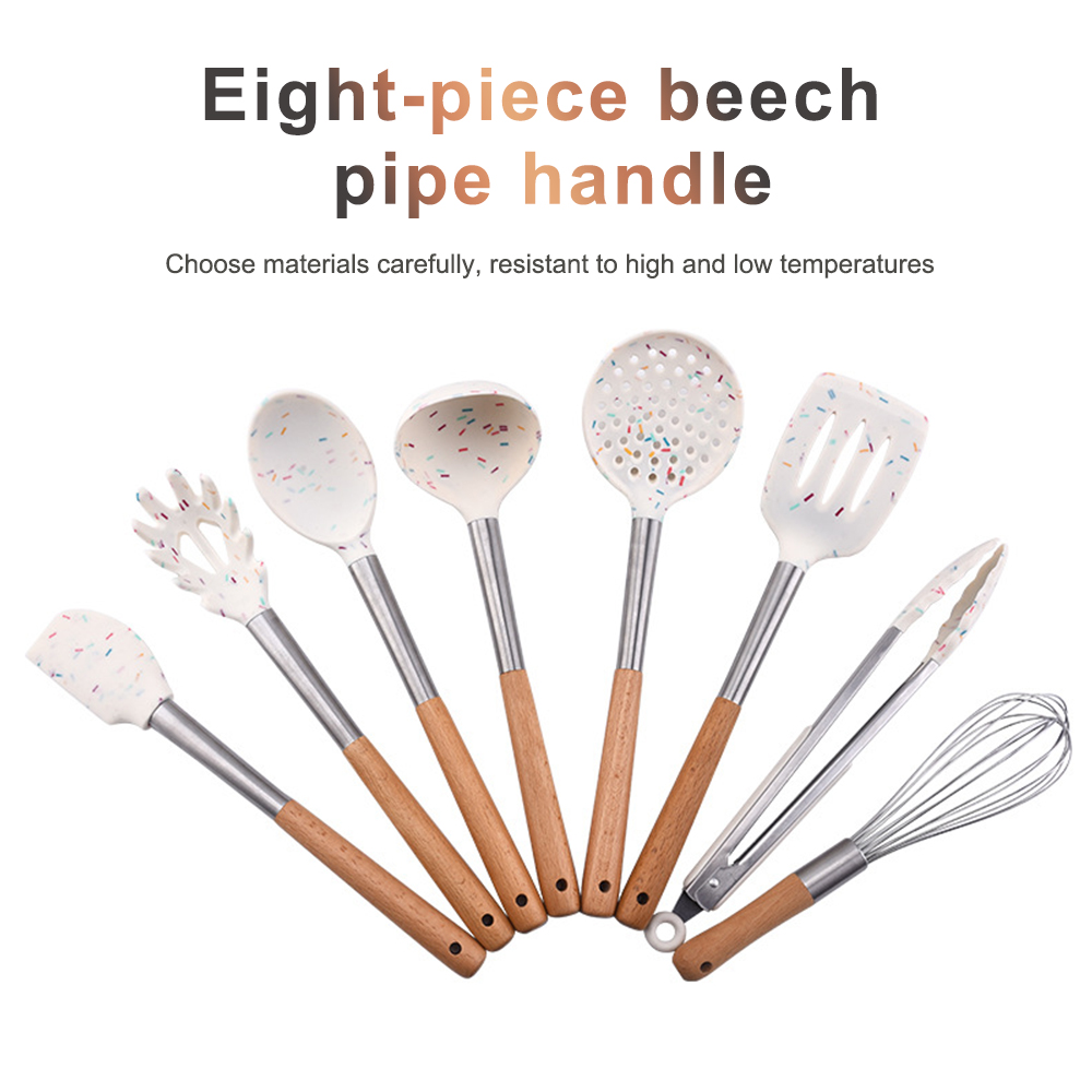 BEST SELLER KITCHEN ACCESSORIES KITCHEN WARES SET COOKING UTENSIL BAKING TOOLS SILICONE UTENSILS SET WITH STAINLESS STEEL HANDLE