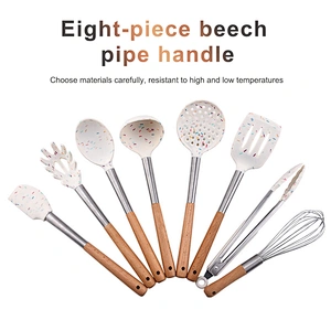 BEST SELLER KITCHEN ACCESSORIES KITCHEN WARES SET COOKING UTENSIL BAKING TOOLS SILICONE UTENSILS SET WITH STAINLESS STEEL HANDLE
