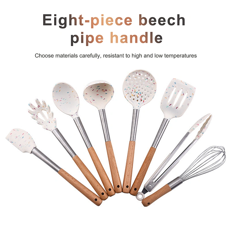 BEST SELLER KITCHEN ACCESSORIES KITCHEN WARES SET COOKING UTENSIL BAKING TOOLS SILICONE UTENSILS SET WITH STAINLESS STEEL HANDLE