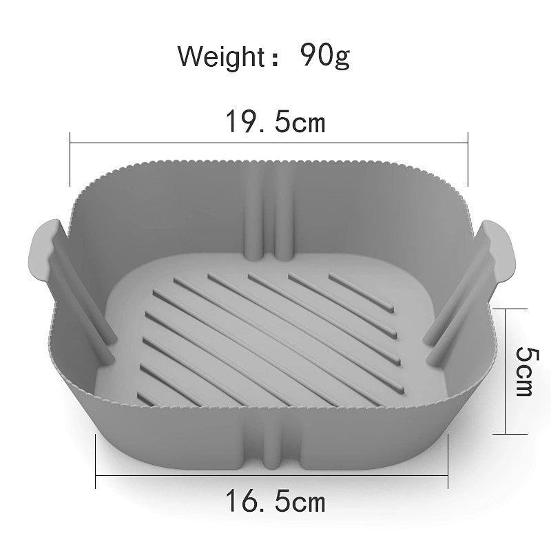 3pcs Reusable Air Fryer Silicone Pot Basket Liner Baking Mould Sets Food Safe Air Fryer Silicone Baking Tray Mats For Air Fryer