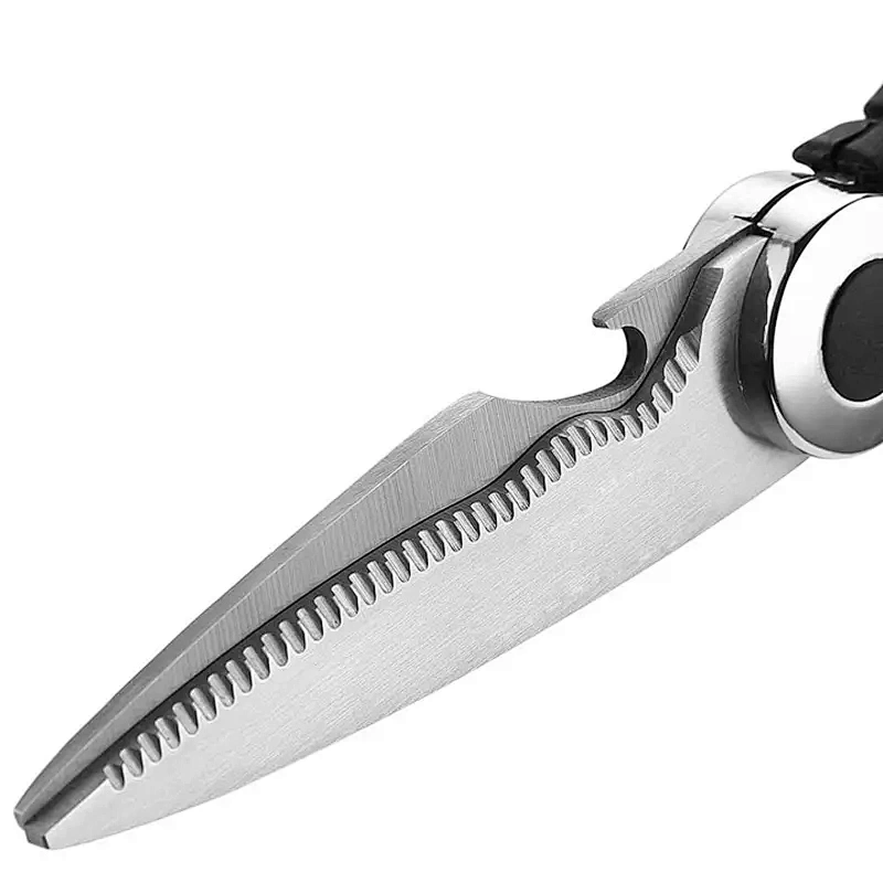 Multifunction black color stainless steel Kitchen Scissors