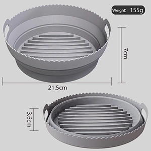 155g Durable Oven Reusable Silicone Air Fryer Accessories Non Stick Silicone Air Fryer Liner For Air Fryer Silicone Pot
