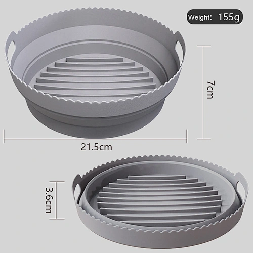 155g Durable Oven Reusable Silicone Air Fryer Accessories Non Stick Silicone Air Fryer Liner For Air Fryer Silicone Pot