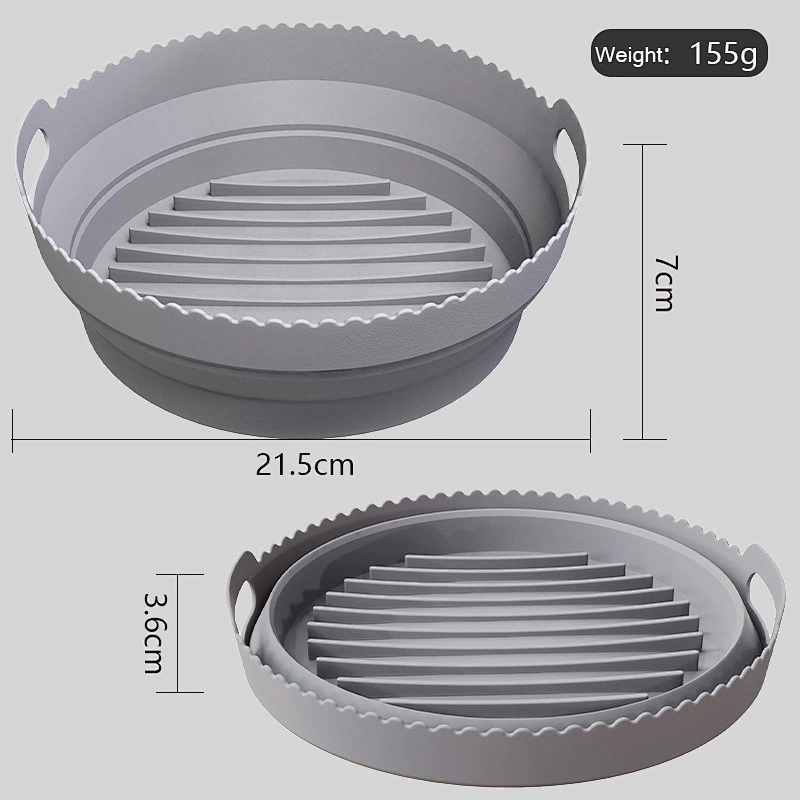 155g Durable Oven Reusable Silicone Air Fryer Accessories Non Stick Silicone Air Fryer Liner For Air Fryer Silicone Pot