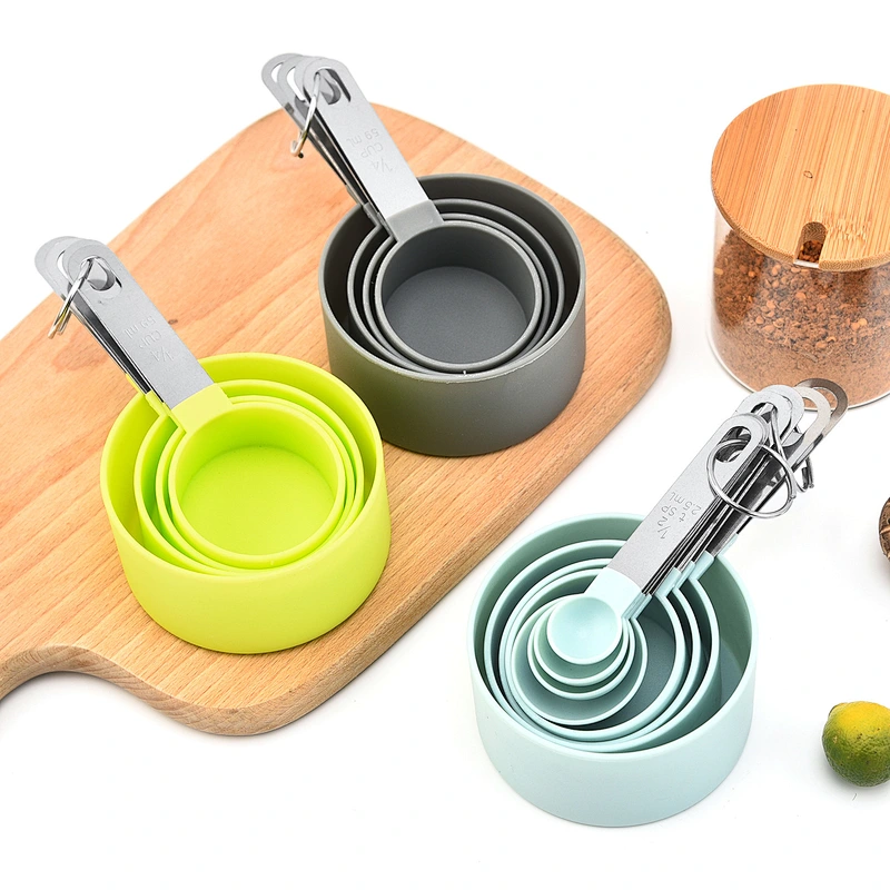 8pcs Measuring Cup And Digital Measuring Spoon Set With stainless steel Handle Convenient And Practical Kitchen Measuring Tool