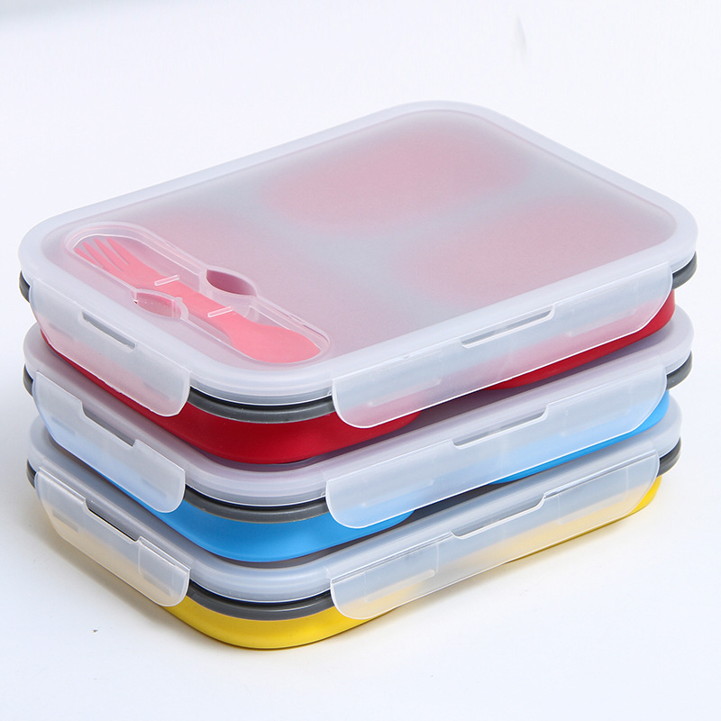 Bento Lunch Box For Adults And Kids 3 Compartment Lunch Box Kitchen Tools Gadgets Food Storage Container