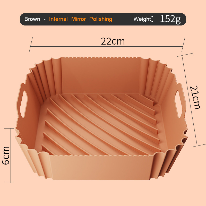 152g Customized color Non-stick Easy to clean Silicone Air Fryer Accessories Basket Silicone Air Fryer Liners