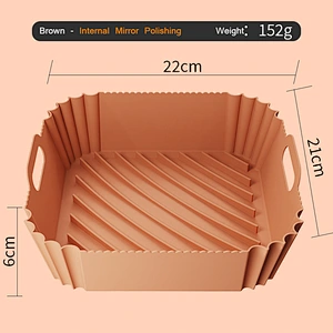 152g Customized color Non-stick Easy to clean Silicone Air Fryer Accessories Basket Silicone Air Fryer Liners