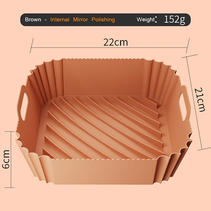152g Customized color Non-stick Easy to clean Silicone Air Fryer Accessories Basket Silicone Air Fryer Liners