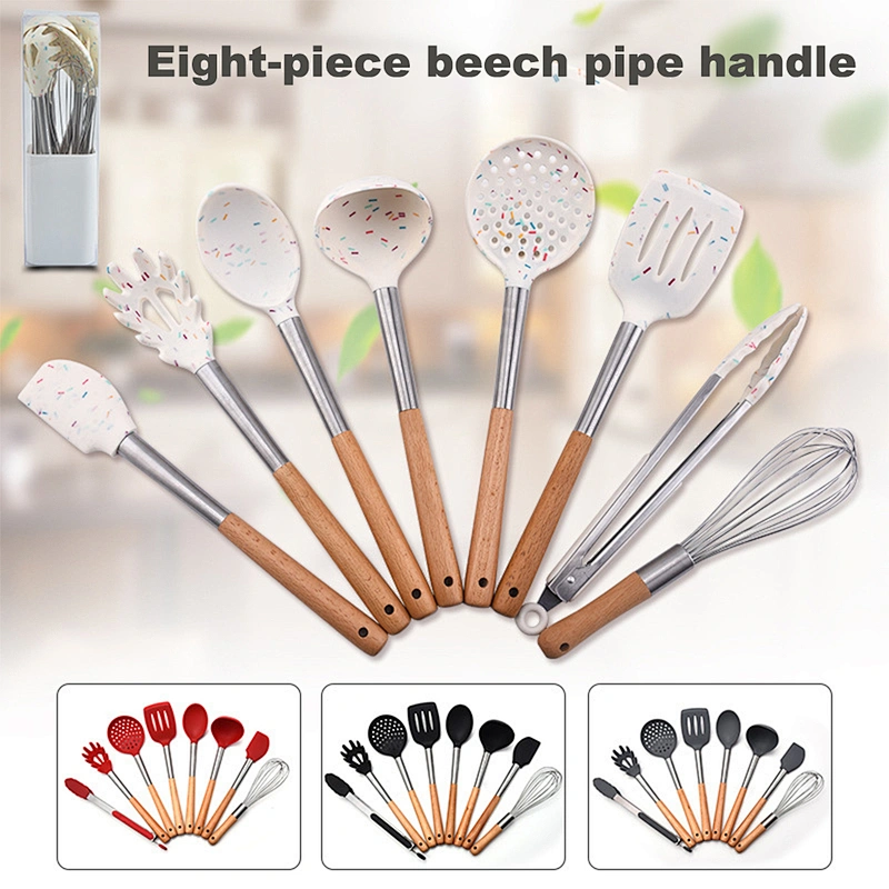 BEST SELLER KITCHEN ACCESSORIES KITCHEN WARES SET COOKING UTENSIL BAKING TOOLS SILICONE UTENSILS SET WITH STAINLESS STEEL HANDLE