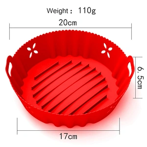 110g Reusable Air Fryer Liners Non Stick Silicone Food Safe Silicone Air Fryer Basket Accessories Air Fryer Silicone Pot