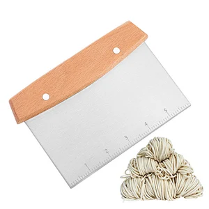 Dough Scraper Cake Scraper Bread Cutter Food Grade Dough Cutter Baking Tools Stainless Steel Dough Cutter With Measurement