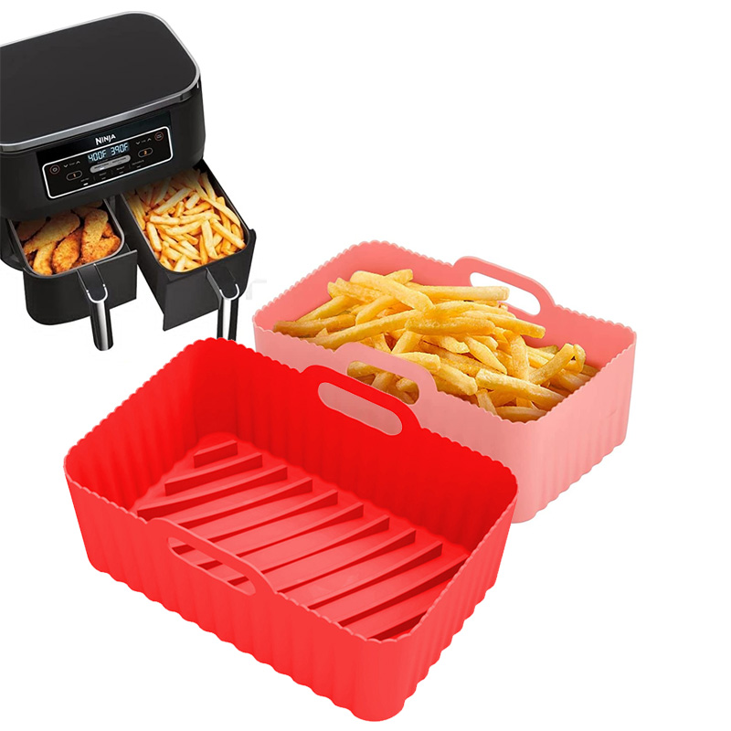 153g New Air Fryer Silicone Pot Air Fryer Silicone Liners Round Food Safe Non Stick Air Fryer Basket Oven Accessories