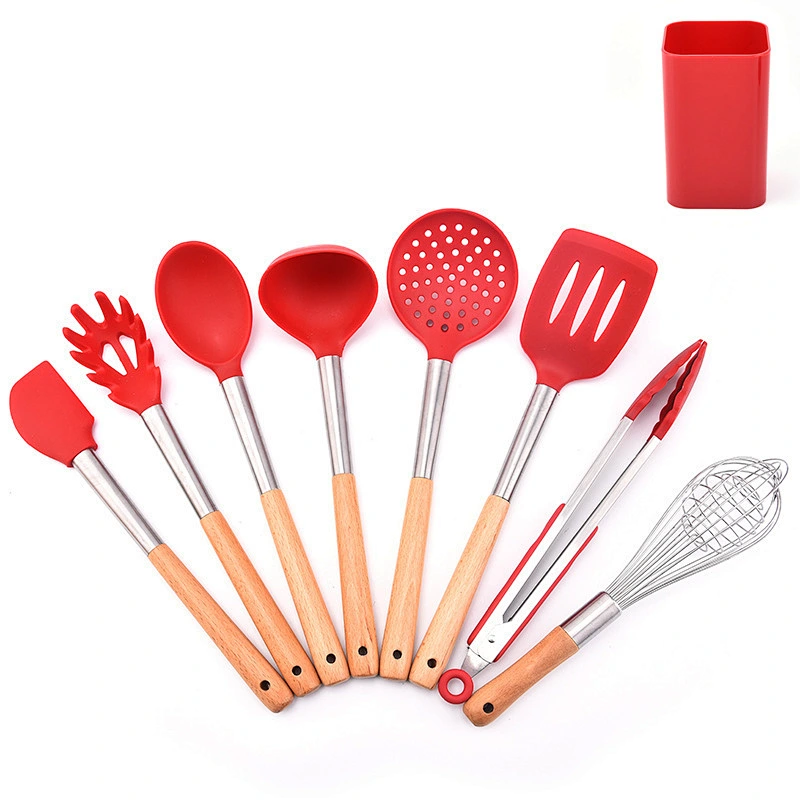 BEST SELLER KITCHEN ACCESSORIES KITCHEN WARES SET COOKING UTENSIL BAKING TOOLS SILICONE UTENSILS SET WITH STAINLESS STEEL HANDLE
