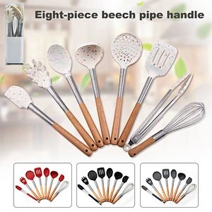 BEST SELLER KITCHEN ACCESSORIES KITCHEN WARES SET COOKING UTENSIL BAKING TOOLS SILICONE UTENSILS SET WITH STAINLESS STEEL HANDLE