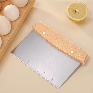 Dough Scraper Cake Scraper Bread Cutter Food Grade Dough Cutter Baking Tools Stainless Steel Dough Cutter With Measurement