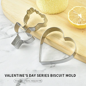 Provide Factory Custom Baking Diy Mould Hanukah Bakeware Set Holiday Heart Rose Tulip Type Stainless Steel Cookie Cutter