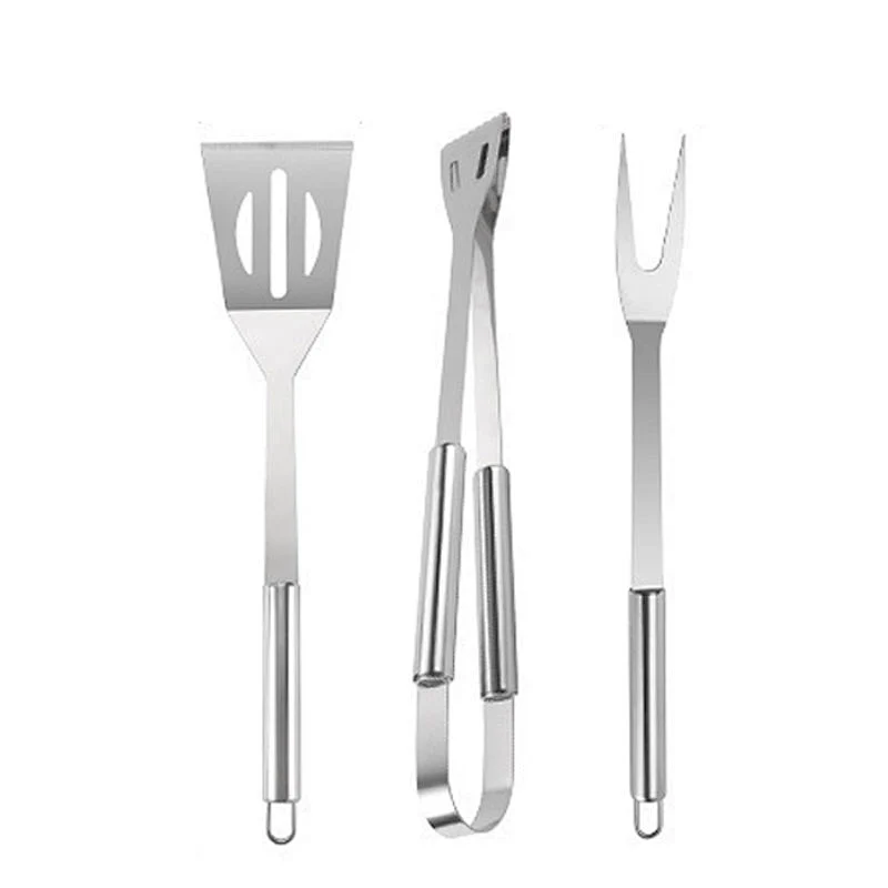 3 Pieces Bbq Tools Set Outdoor Barbecue Grill Utensils Stainless Steel Bbq Grill Combination Set For Bbq Accessories