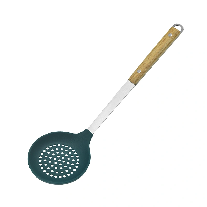 6set wooden handle kitchenware non stick stainless steel kitchen accessories silicone cooking kitchen utensil set
