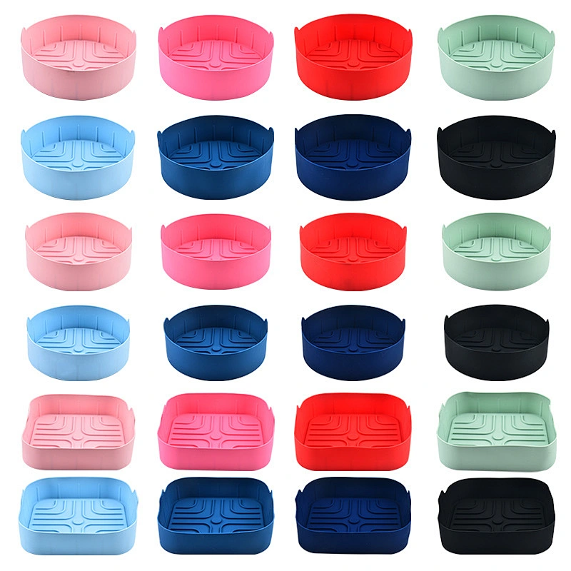 174G SILICONE BAKING PAN REUSABLE FOR AIR FRYER SILICONE POT FOOD SAFE AIRFRYER SILICONE AIR FRYER LINERS
