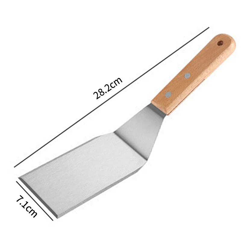 Hamburger Turner With Rosewood Handle Griddle Grill Turner/Burger Spatula Outdoor Bbq Accessories Barbecue Shovel