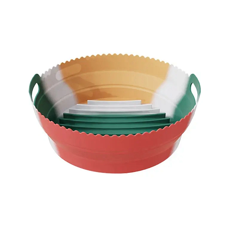 155g Non-stick Heat-resistant Silicon Air Fryer Basket Colour Air Fryer Pot Accessories Silicone Air Fryer Liners