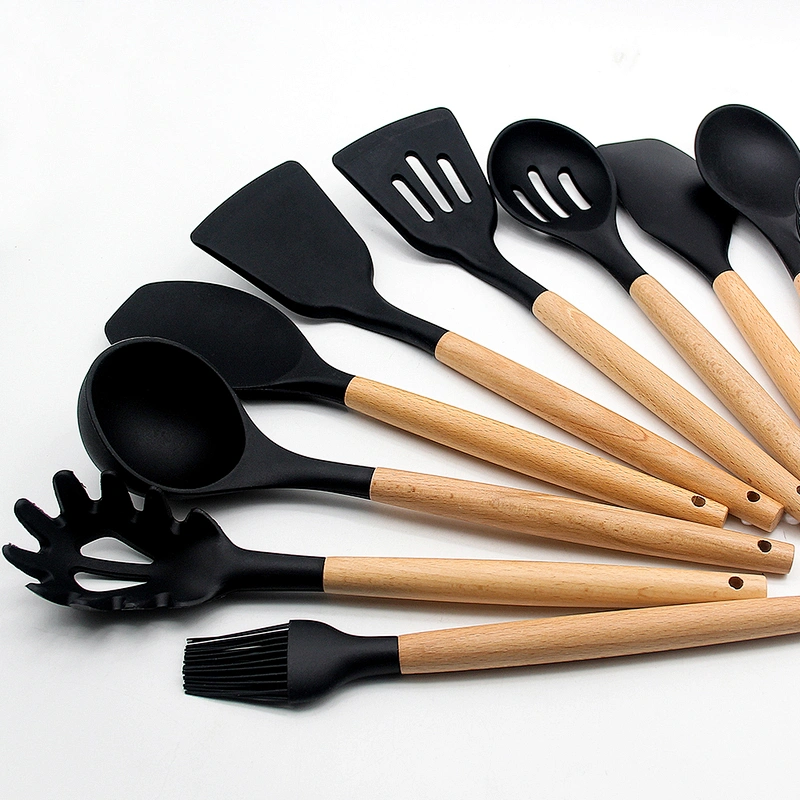 Amazon Hot Selling Kitchen baking utensils silicone set kitchen accessories Silicone Cooking Utensils Set
