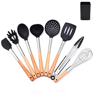 BEST SELLER KITCHEN ACCESSORIES KITCHEN WARES SET COOKING UTENSIL BAKING TOOLS SILICONE UTENSILS SET WITH STAINLESS STEEL HANDLE