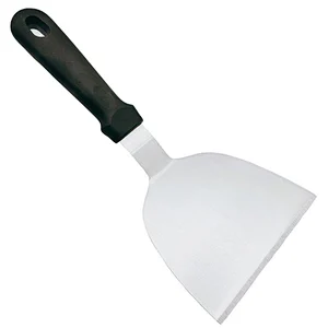 Burger Smasher Hamburger Turner Scraper Grill Turner BBQ Spatula Pancake Flipper Stainless Steel Griddle Spatula for BBQ Grill
