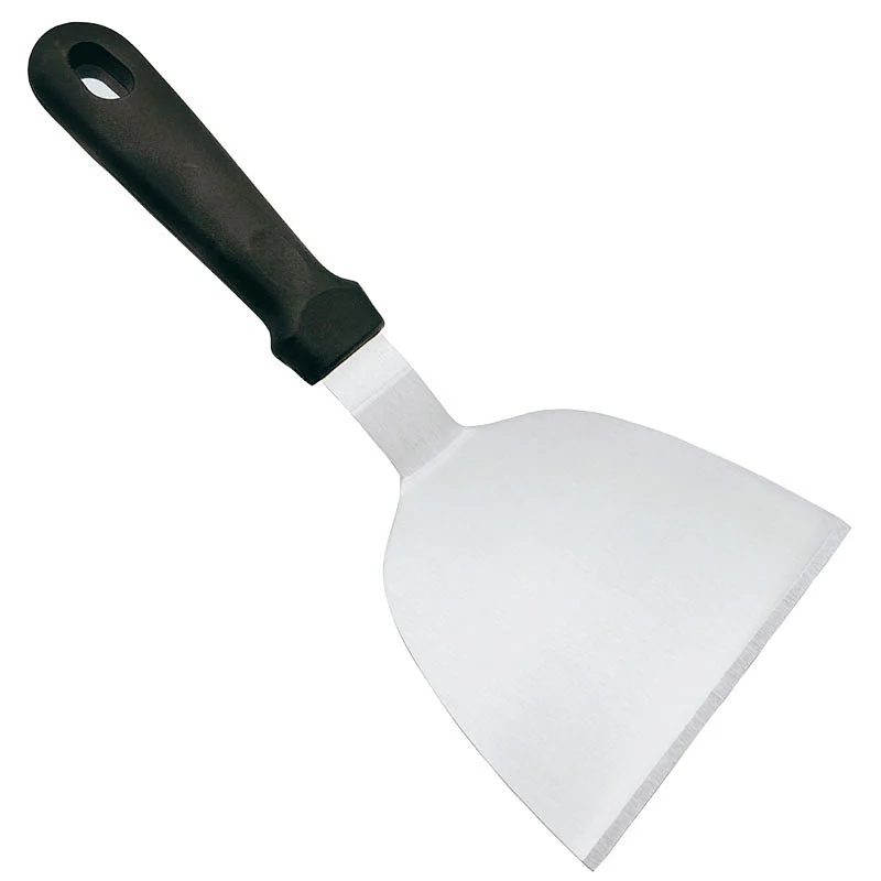 Burger Smasher Hamburger Turner Scraper Grill Turner BBQ Spatula Pancake Flipper Stainless Steel Griddle Spatula for BBQ Grill
