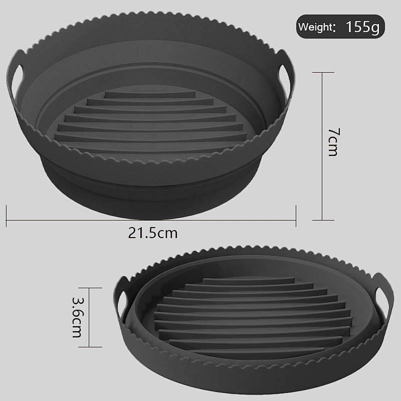 155g Durable Oven Reusable Silicone Air Fryer Accessories Non Stick Silicone Air Fryer Liner For Air Fryer Silicone Pot