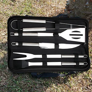 Complete BBQ Accessories  5PCS BBQ Tools Set  bbq grill tools set for outdoor barbecue camping Barbecue Grill Utensils