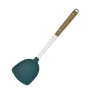 6set wooden handle kitchenware non stick stainless steel kitchen accessories silicone cooking kitchen utensil set