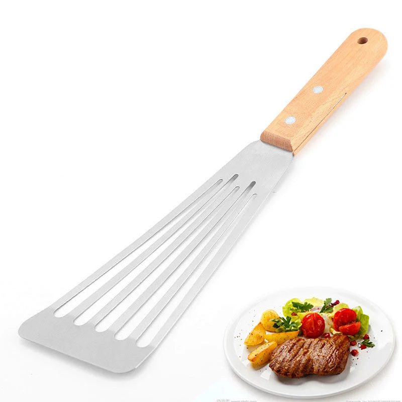 kitchen utensil  Fish Spatula Kitchen Stainless Steel Slotted Turner Spatula Nonstick Silicone Cookware slotted fish turner