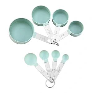 8pcs Measuring Cup And Digital Measuring Spoon Set With stainless steel Handle Convenient And Practical Kitchen Measuring Tool