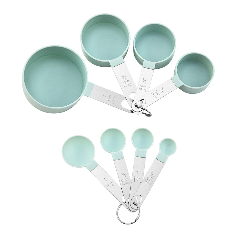 8pcs Measuring Cup And Digital Measuring Spoon Set With stainless steel Handle Convenient And Practical Kitchen Measuring Tool