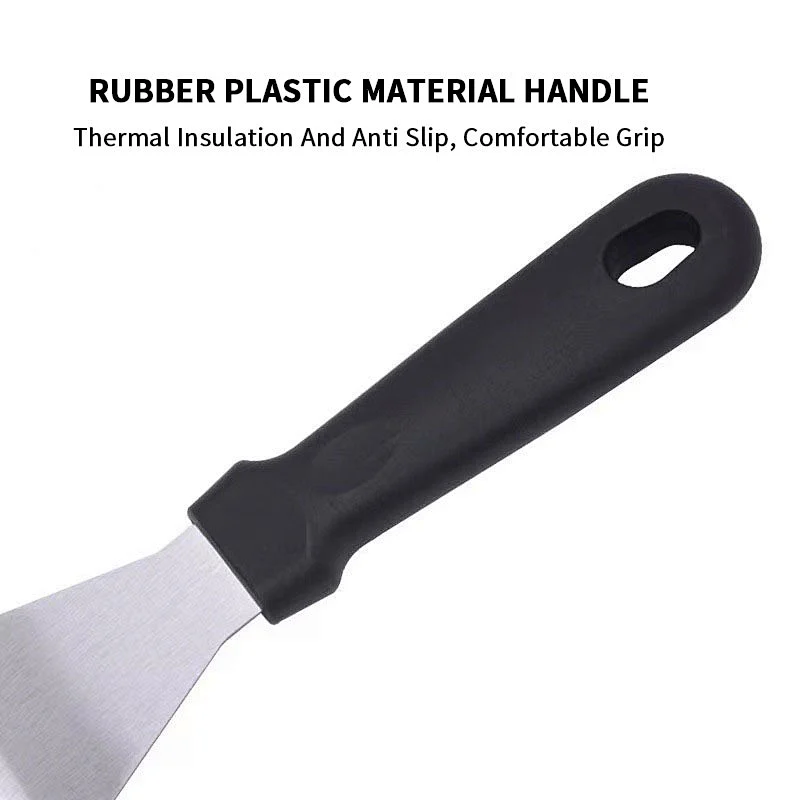 Metal Griddle Spatula BBQ Tools Slotted Spatula Turner BBQ Grill  Stainless Steel Spatula with Round Holes