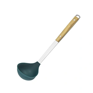 6set wooden handle kitchenware non stick stainless steel kitchen accessories silicone cooking kitchen utensil set