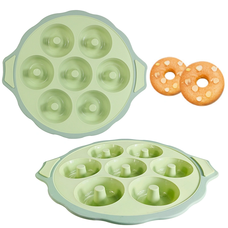 7-Cavity Silicone Cake Molds Mousse Cake Bakeware Baking Utensils Tool Chocolate Mold Silicone Donut Baking Pan Mold Tray