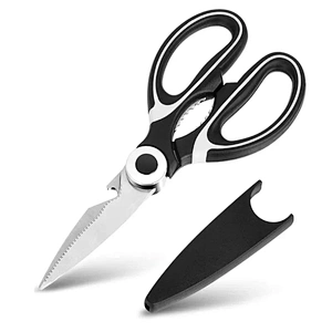 Multifunction black color stainless steel Kitchen Scissors