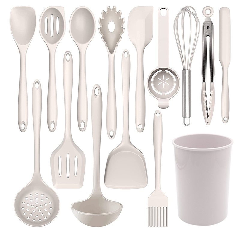 Heat Resistant wooden kitchen utensils Cocina Nonstick silicone kitchen accessories kitchen utensils