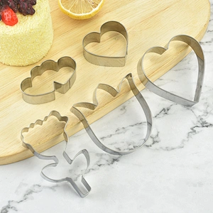 Provide Factory Custom Baking Diy Mould Hanukah Bakeware Set Holiday Heart Rose Tulip Type Stainless Steel Cookie Cutter