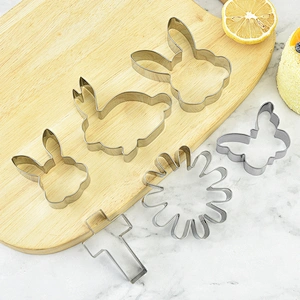home and kitchen bakeware set baking cookie moulds food grade stainless steel christmas baking cake mould nonstick Cookie Cutter