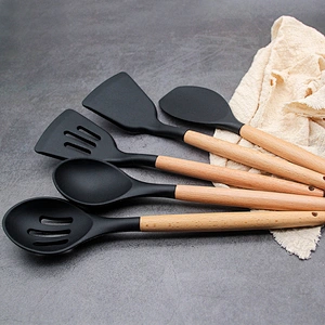 Amazon Hot Selling Kitchen baking utensils silicone set kitchen accessories Silicone Cooking Utensils Set