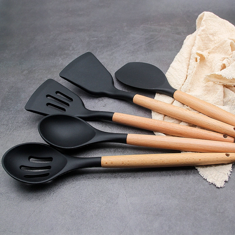 Amazon Hot Selling Kitchen baking utensils silicone set kitchen accessories Silicone Cooking Utensils Set